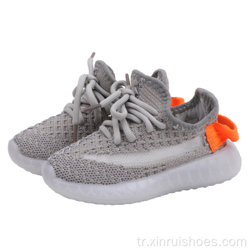 Kids Spor Sneaker Sıradan Nefes Alma Örgü Toddler Koşu Ayakkabıları